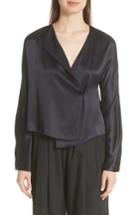 Women's Vince Drape Panel Blouse - Black