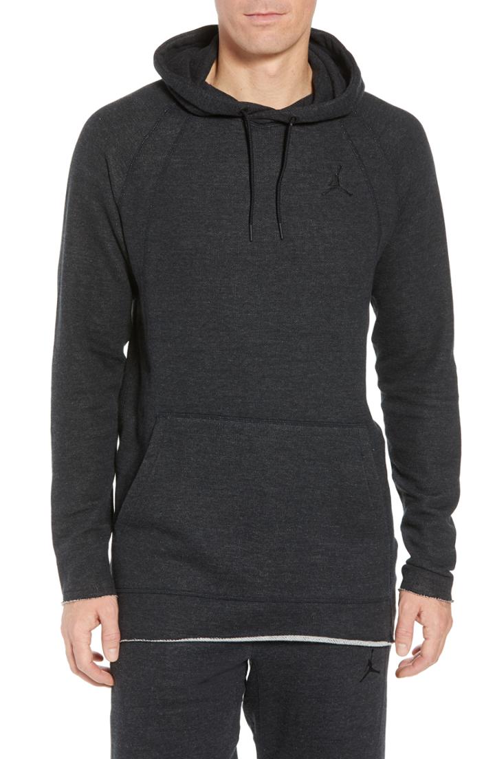 Men's Nike Jordan Wings Light French Terry Hoodie, Size - Black