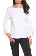 Women's Emerson Rose Ruched Sleeve Boatneck Top - White