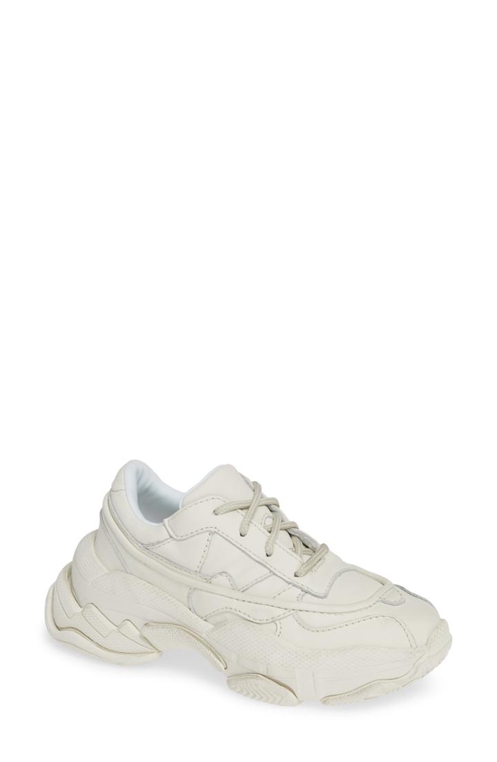 Women's Jeffrey Campbell Malware Wedge Sneaker .5 M - Ivory