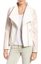 Women's Guess Asymmetrical Faux Leather Jacket - Pink