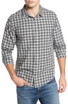 Men's Rvca Hayes Plaid Flannel Sport Shirt - White