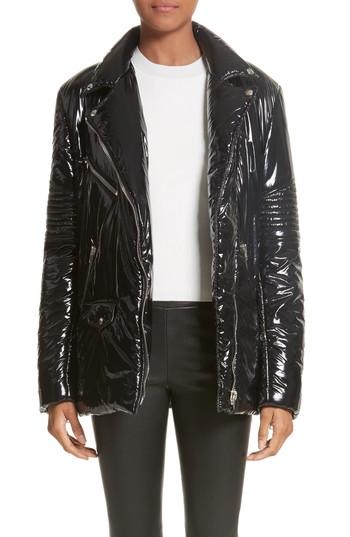Women's Alexander Wang Moto Puffer Jacket - Black