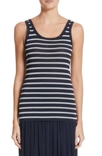 Women's Fuzzi Stripe Tank Top - Blue
