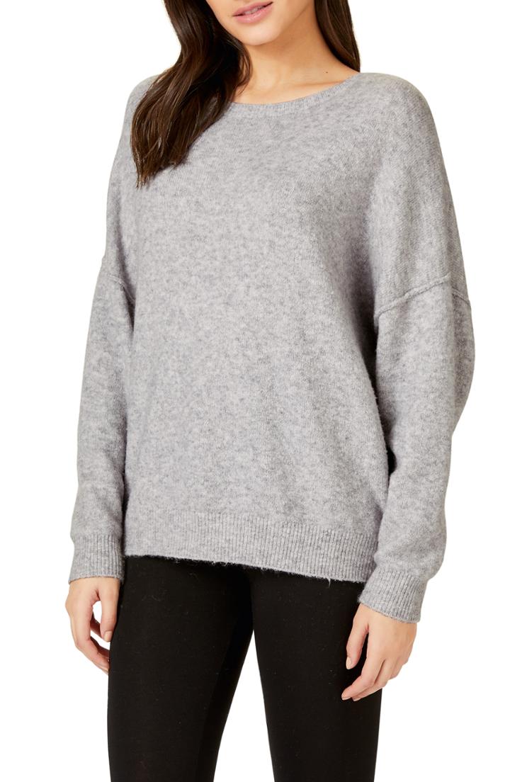 Women's The White Company Exposed Seam Lounge Sweater - Grey