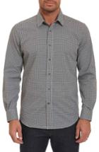 Men's Robert Graham Wade Tailored Fit Check Sport Shirt, Size - Black