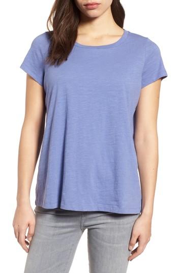 Petite Women's Eileen Fisher Organic Cotton Tee P - Blue