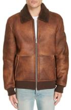 Men's Ovadia & Sons Genuine Shearling Aviator Jacket - Brown