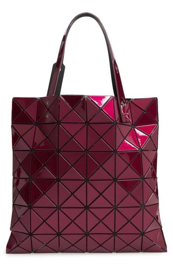 Bao Bao Issey Miyake Lucent Metallic Tote Bag - Burgundy