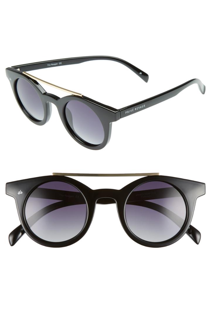 Women's Prive Revaux The Reagan 43mm Polarized Round Sunglasses -