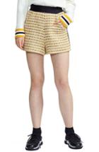 Women's Maje Isidore Side Stripe Tweed Shorts Us / 40 Fr - Yellow