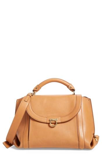 Salvatore Ferragamo Medium Leather Satchel - Brown