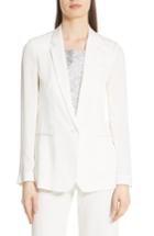 Women's Theory Grinson Silk Suit Jacket - Ivory