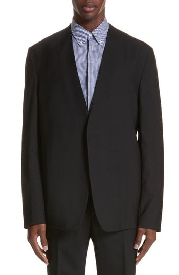Men's Mm6 Maison Margiela Collarless Sport Coat Eu - Black
