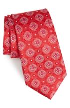 Men's Nordstrom Men's Shop Megan Medallion Silk Tie, Size - Red