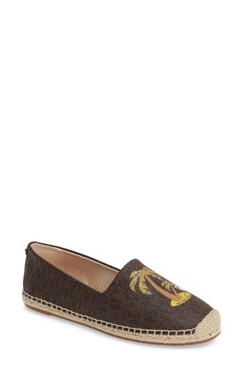 Women's Michael Michael Kors 'kendrick' Slip-on Espadrille Flat M - Brown
