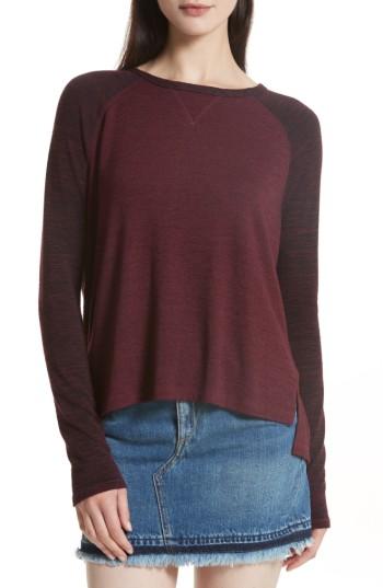 Women's Rag & Bone/jean Camden Raglan Sleeve Tee, Size - Red