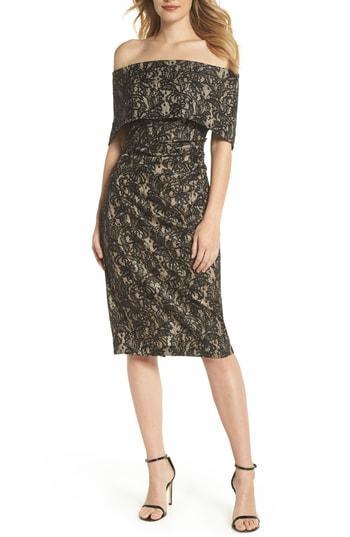 Women's Vince Camuto Off The Shoulder Lace Sheath Dress