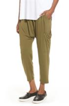 Women's Eileen Fisher Slouchy Jersey Crop Pants, Size - Green