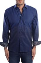 Men's Bertigo Abstract Modern Fit Sport Shirt - Blue