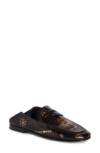 Women's Isabel Marant Fezzy Print Convertible Loafer Us / 35eu - Metallic