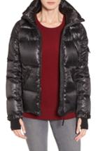 Women's S13 'kylie' Metallic Quilted Jacket With Removable Hood - Black