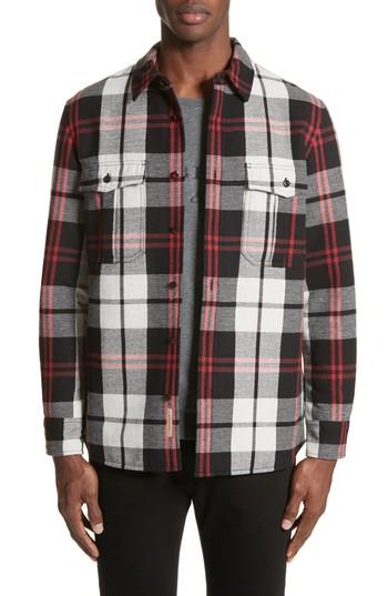 Men's Burberry Polesworth Plaid Flannel Shirt - Blue