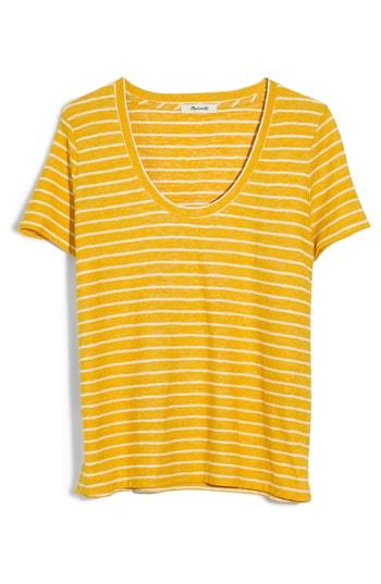 Women's Madewell Alto Scoop Tee, Size - Yellow