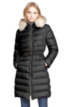 Women's Moncler 'fabrefox' Belted Puffer Coat With Genuine Fox Fur Ruff