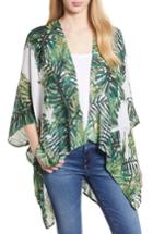 Women's Accessory Street Tropical Leaves Cover-up, Size - Green