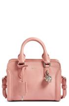 Alexander Mcqueen Mini Padlock Calfskin Leather Duffel Bag - Pink