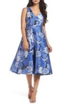 Women's Adrianna Papell Jacquard Fit & Flare Dress - Blue