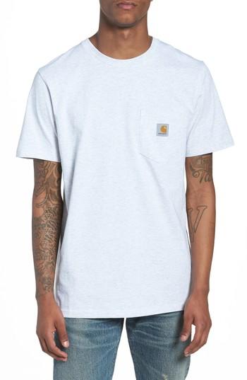 Men's Carhartt Work In Progress Logo Pocket T-shirt - Grey