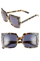 Women's Pared Sun & Shade 55mm Square Retro Sunglasses - Dark Tortoise/ Gold/ Grey