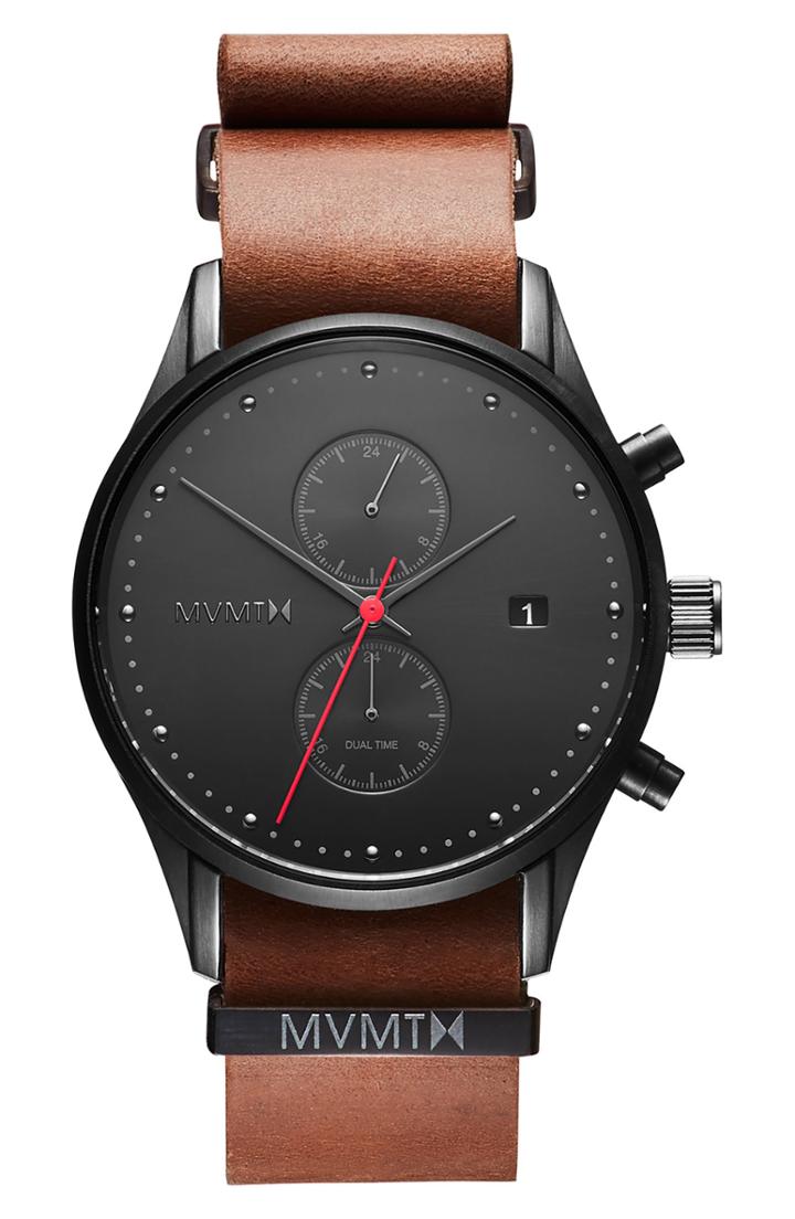 Men's Mvmt Outback Leather Strap Watch, 42mm