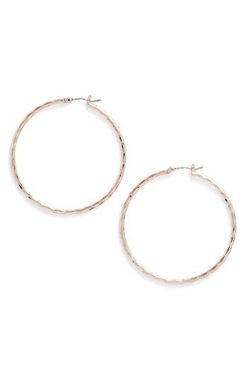 Women's Nordstrom Large Diamond Cut Hoop Earrings