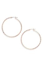 Women's Nordstrom Large Diamond Cut Hoop Earrings