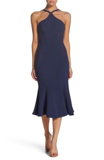 Women's Dress The Population Tessa Crepe Mermaid Dress - Blue