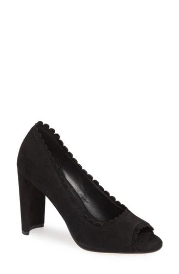 Women's Pelle Moda Hope Peep Toe Pump M - Black