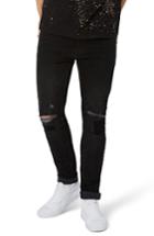 Men's Topman Patch Stretch Skinny Jeans X 30 - Black