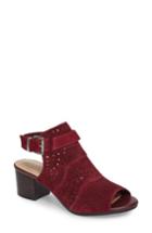 Women's Bella Vita Fonda Perforated Sandal M - Burgundy