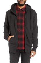 Men's Hudson Jeans Regular Fit Hooded Zip Sweatshirt - Black