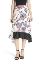 Women's Tory Burch Floral Silk Midi Skirt
