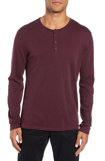 Men's Vince Long Sleeve Henley - Purple
