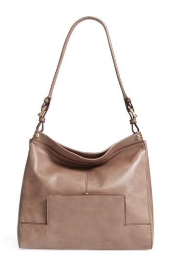 Hobo Valor Calfskin Leather Tote - Grey
