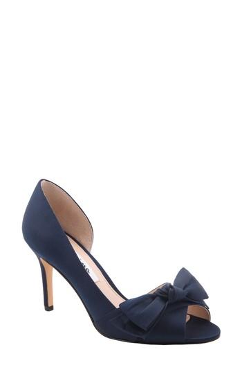 Women's Nina Forbes Ii Peep Toe Pump .5 M - Blue