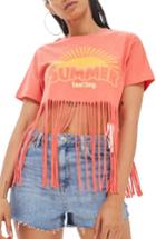 Women's Topshop Summer Feelings T-shirt Us (fits Like 0) - Pink