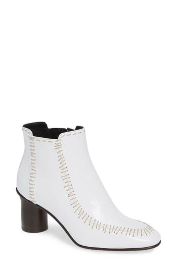 Women's Jw Anderson Stitch Leather Bootie Us / 37eu - White