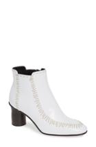 Women's Jw Anderson Stitch Leather Bootie Us / 37eu - White