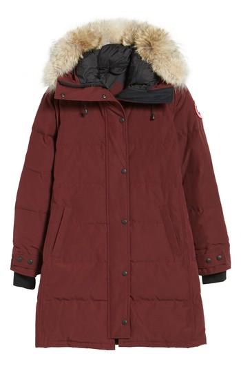 Women's Canada Goose Shelburne Genuine Coyote Fur Trim Down Parka (2-4) - Purple